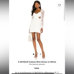 x revolve cut out mini dress for love and lemons